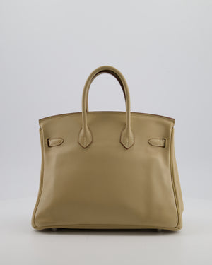 *FIRE PRICE* Hermès Birkin 25 Retourne Bag in Parchemin Swift Leather with Palladium Hardware