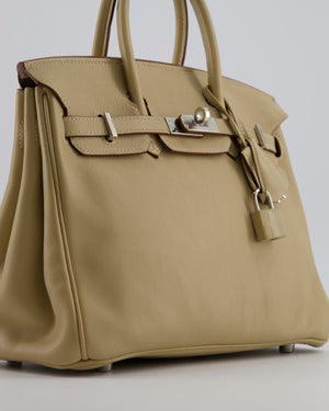 *FIRE PRICE* Hermès Birkin 25 Retourne Bag in Parchemin Swift Leather with Palladium Hardware