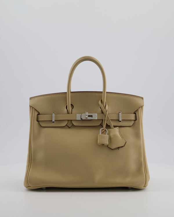 *FIRE PRICE* Hermès Birkin 25 Retourne Bag in Parchemin Swift Leather with Palladium Hardware