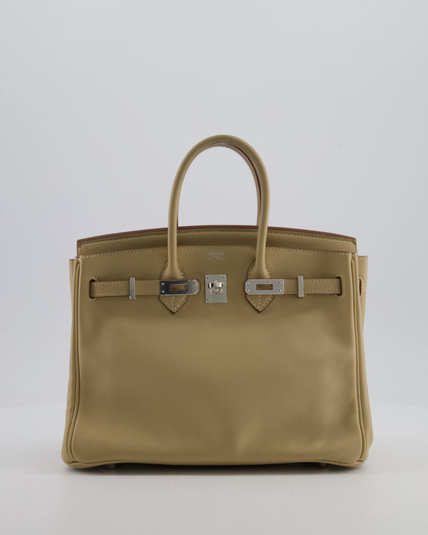 *FIRE PRICE* Hermès Birkin 25 Retourne Bag in Parchemin Swift Leather with Palladium Hardware