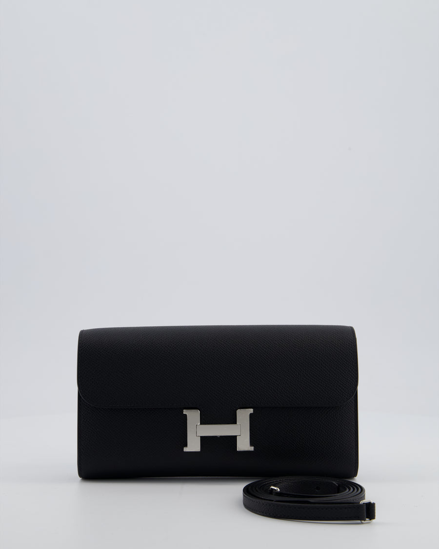 Hermès Constance To Go Bag in Noir Epsom Leather with Palladium Hardware