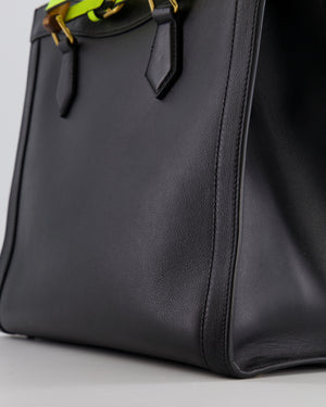 Gucci Black Diana Large Tote Leather Bag with Shiny Antique Gold Hardware &amp; Bamboo Handle RRP £3,790