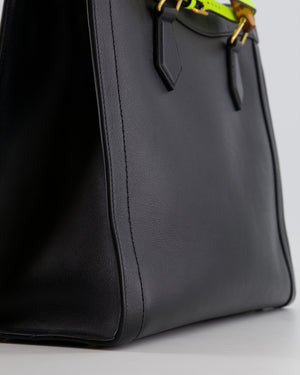 Gucci Black Diana Large Tote Leather Bag with Shiny Antique Gold Hardware &amp; Bamboo Handle RRP £3,790