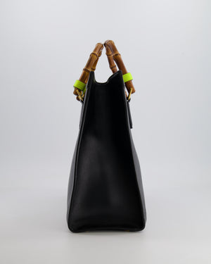 Gucci Black Diana Large Tote Leather Bag with Shiny Antique Gold Hardware &amp; Bamboo Handle RRP £3,790