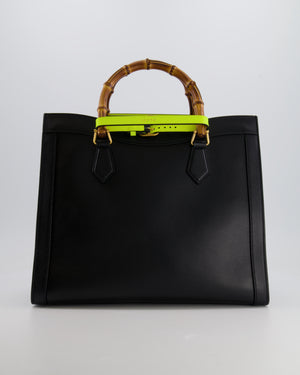 Gucci Black Diana Large Tote Leather Bag with Shiny Antique Gold Hardware &amp; Bamboo Handle RRP £3,790
