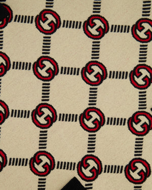 Gucci Beige, Black and Red Reversible GG Monogram Reversible Mini Dress Size S (UK 8)