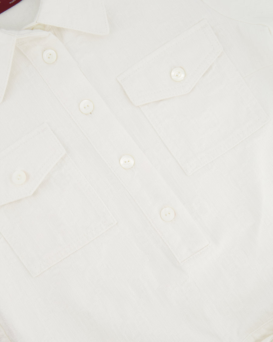 Gucci White Denim GG Jacquard Mini Dress Size IT 36 (UK 4) RRP £1,850