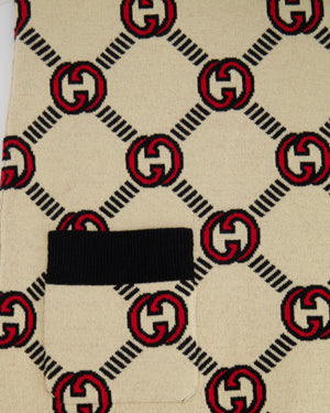 Gucci Beige, Black and Red Reversible GG Monogram Reversible Mini Dress Size S (UK 8)