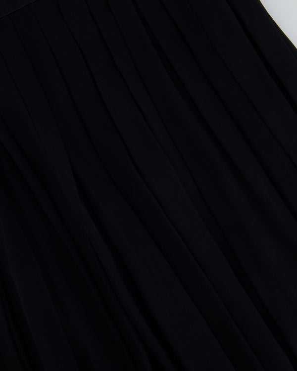 Chanel Vintage Black Silk Long Skirt with Tulle Size FR 40 (UK 12)