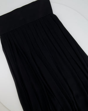 Chanel Vintage Black Silk Long Skirt with Tulle Size FR 40 (UK 12)