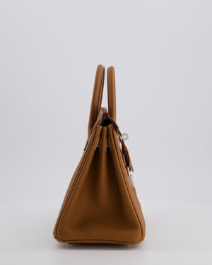 *RARE* Hermès Birkin 25 Retourne Bag in Gold Togo Leather with Brushed Palladium Hardware