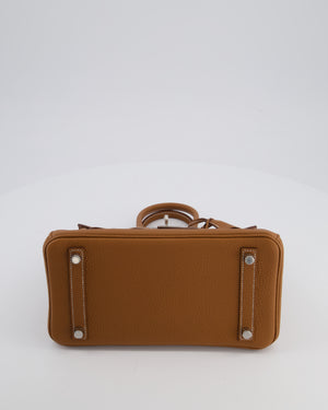 *RARE* Hermès Birkin 25 Retourne Bag in Gold Togo Leather with Brushed Palladium Hardware