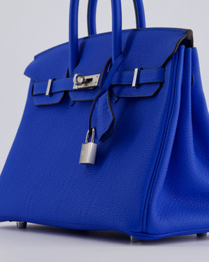 Hermès Birkin 25 Retourne Bag in Bleu Hydra Togo Leather with Palladium Hardware
