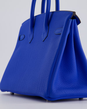Hermès Birkin 25 Retourne Bag in Bleu Hydra Togo Leather with Palladium Hardware