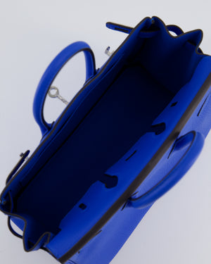 Hermès Birkin 25 Retourne Bag in Bleu Hydra Togo Leather with Palladium Hardware