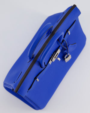 Hermès Birkin 25 Retourne Bag in Bleu Hydra Togo Leather with Palladium Hardware