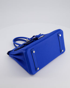 Hermès Birkin 25 Retourne Bag in Bleu Hydra Togo Leather with Palladium Hardware