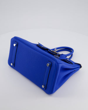Hermès Birkin 25 Retourne Bag in Bleu Hydra Togo Leather with Palladium Hardware