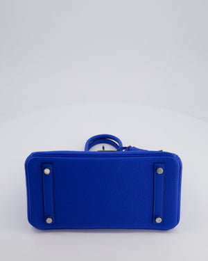 Hermès Birkin 25 Retourne Bag in Bleu Hydra Togo Leather with Palladium Hardware