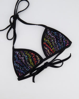 Missoni Black and Multicolour Bikini Set with Sequins Size IT 40 (UK 8) RRP £450