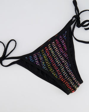 Missoni Black and Multicolour Bikini Set with Sequins Size IT 40 (UK 8) RRP £450