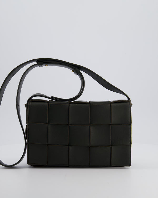 Bottega Veneta Khaki Green Small Cassette Intrecciato Leather Bag RRP £1,970