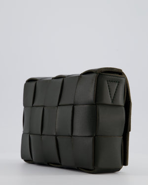 Bottega Veneta Khaki Green Small Cassette Intrecciato Leather Bag RRP £1,970