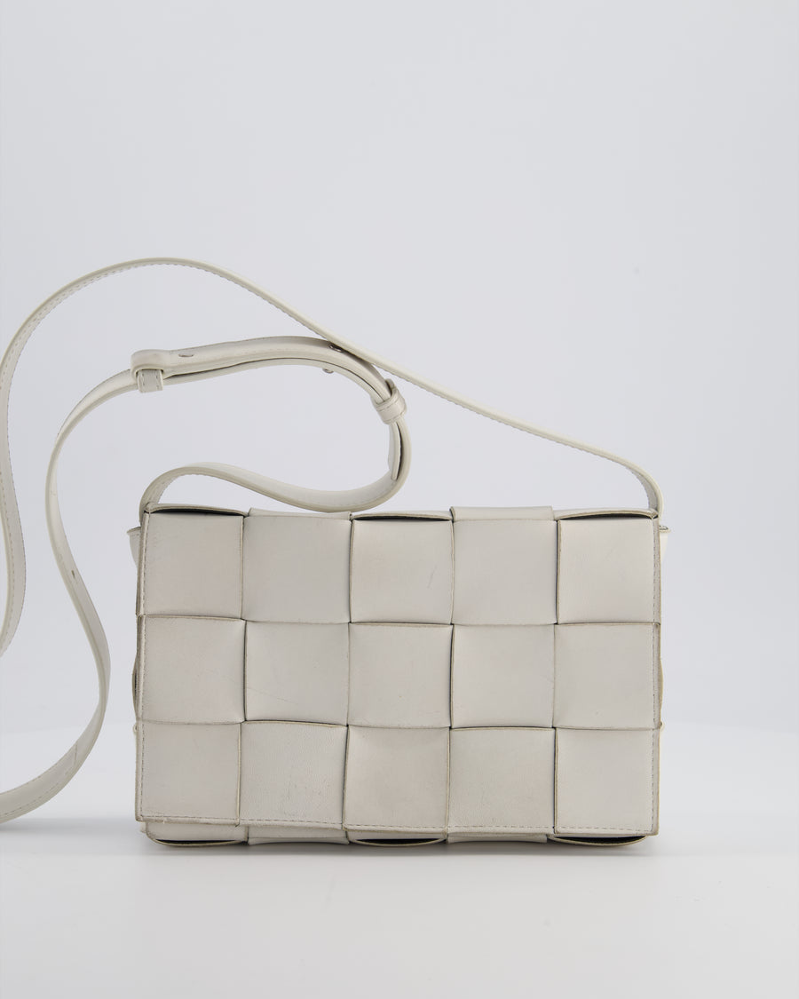 Bottega Veneta Off White Small Cassette Intrecciato Leather Bag RRP £1,970