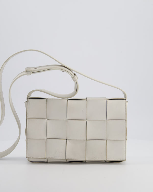 Bottega Veneta Off White Small Cassette Intrecciato Leather Bag RRP £1,970
