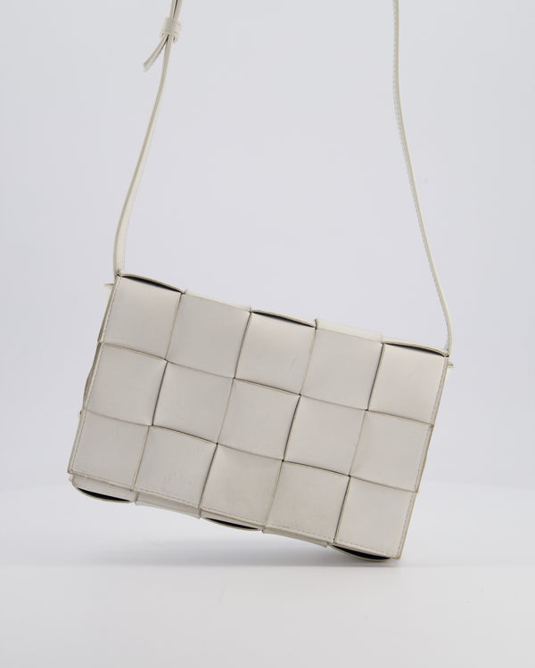 Bottega Veneta Off White Small Cassette Intrecciato Leather Bag RRP £1,970