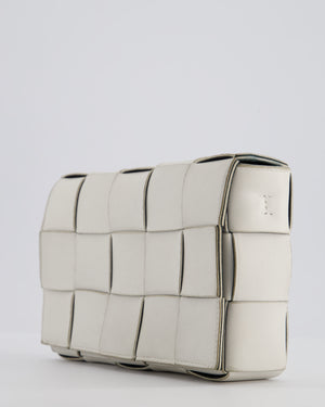 Bottega Veneta Off White Small Cassette Intrecciato Leather Bag RRP £1,970