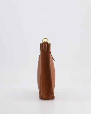 Hermès Mini Evelyne Bag in Gold Clemence Leather with Gold Hardware