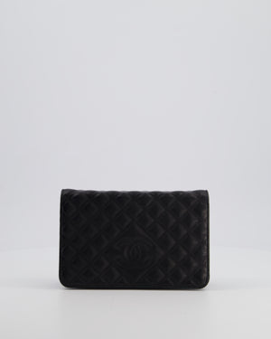 Chanel Black Wallet on Chain Bag in Lambskin Leather with Silver Hardware