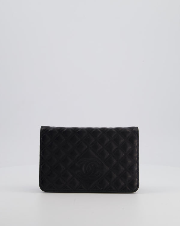 Chanel Black Wallet on Chain Bag in Lambskin Leather with Silver Hardware