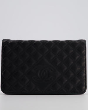 Chanel Black Wallet on Chain Bag in Lambskin Leather with Silver Hardware