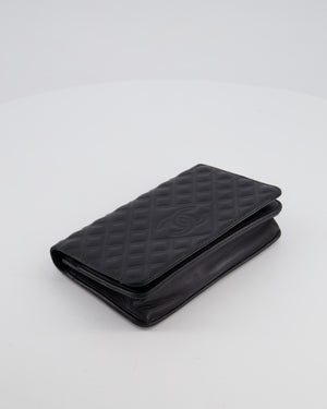 Chanel Black Wallet on Chain Bag in Lambskin Leather with Silver Hardware