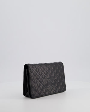 Chanel Black Wallet on Chain Bag in Lambskin Leather with Silver Hardware