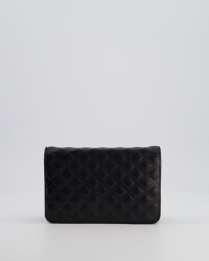 Chanel Black Wallet on Chain Bag in Lambskin Leather with Silver Hardware