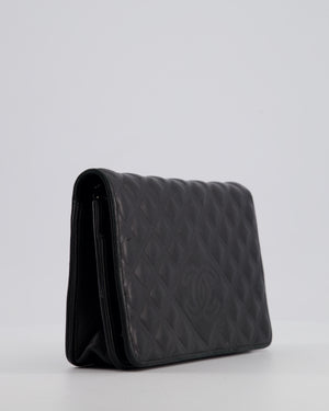 Chanel Black Wallet on Chain Bag in Lambskin Leather with Silver Hardware
