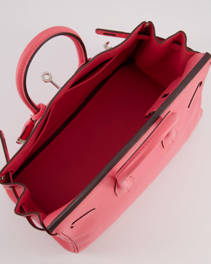 Hermès Birkin 25 Retourne Bag in Rose Azalee Swift Leather with Palladium Hardware