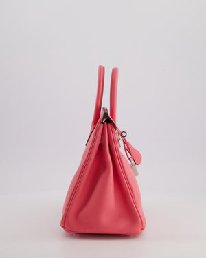 Hermès Birkin 25 Retourne Bag in Rose Azalee Swift Leather with Palladium Hardware