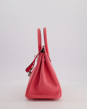 Hermès Birkin 25 Retourne Bag in Rose Azalee Swift Leather with Palladium Hardware