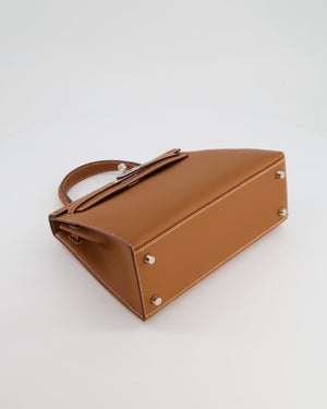 Hermès Kelly 25 Sellier Bag in Gold Epsom Leather with Palladium Hardware