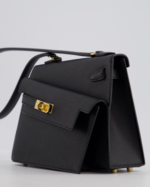 *LIMITED EDITION* Hermès Kelly II 20 En Desordre Bag In Noir Epsom Leather With Gold Hardware