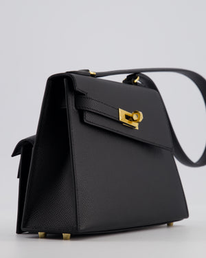 *LIMITED EDITION* Hermès Kelly II 20 En Desordre Bag In Noir Epsom Leather With Gold Hardware