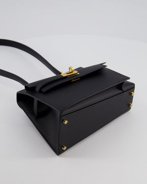 *LIMITED EDITION* Hermès Kelly II 20 En Desordre Bag In Noir Epsom Leather With Gold Hardware