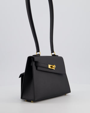 *LIMITED EDITION* Hermès Kelly II 20 En Desordre Bag In Noir Epsom Leather With Gold Hardware
