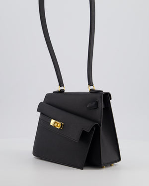 *LIMITED EDITION* Hermès Kelly II 20 En Desordre Bag In Noir Epsom Leather With Gold Hardware