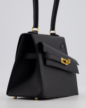 *LIMITED EDITION* Hermès Kelly II 20 En Desordre Bag In Noir Epsom Leather With Gold Hardware