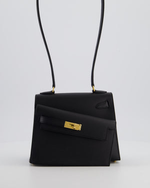 *LIMITED EDITION* Hermès Kelly II 20 En Desordre Bag In Noir Epsom Leather With Gold Hardware